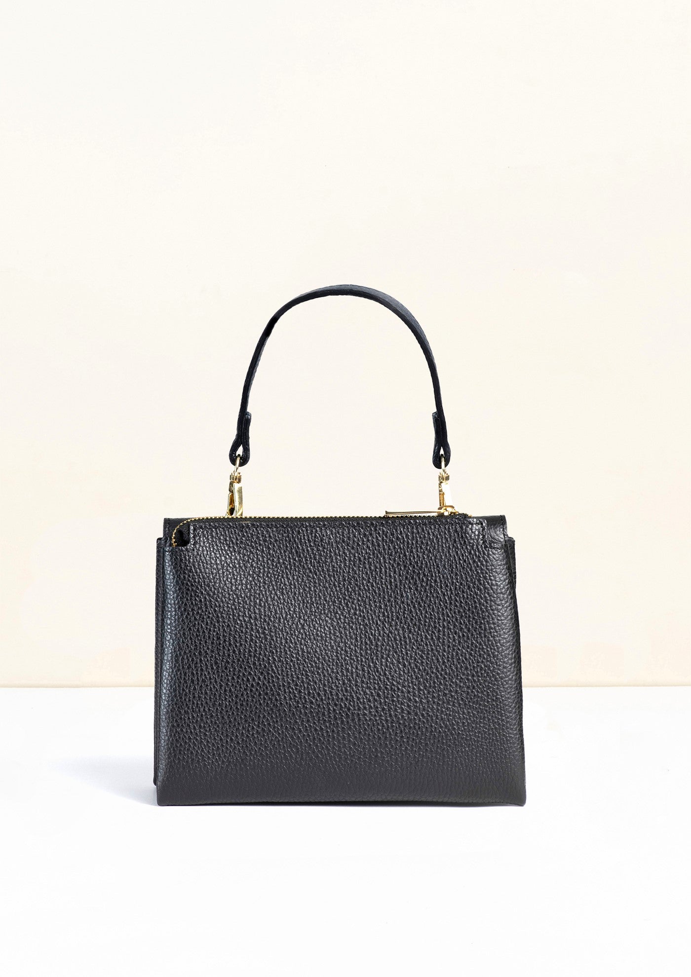 Sabrina Black Crossbody Italian Leather Handbag from LA LUPA