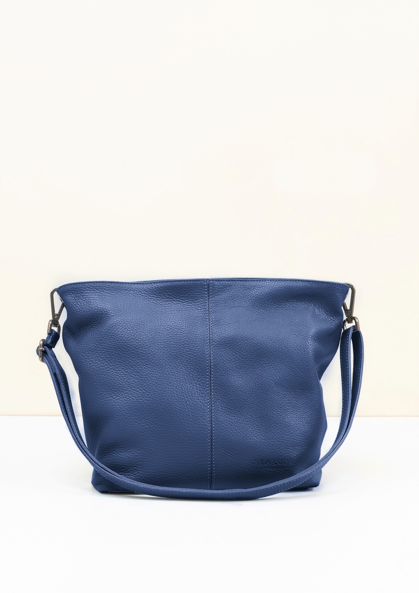 Lola Blue Crossbody Italian Leather handbag from LA LUPA