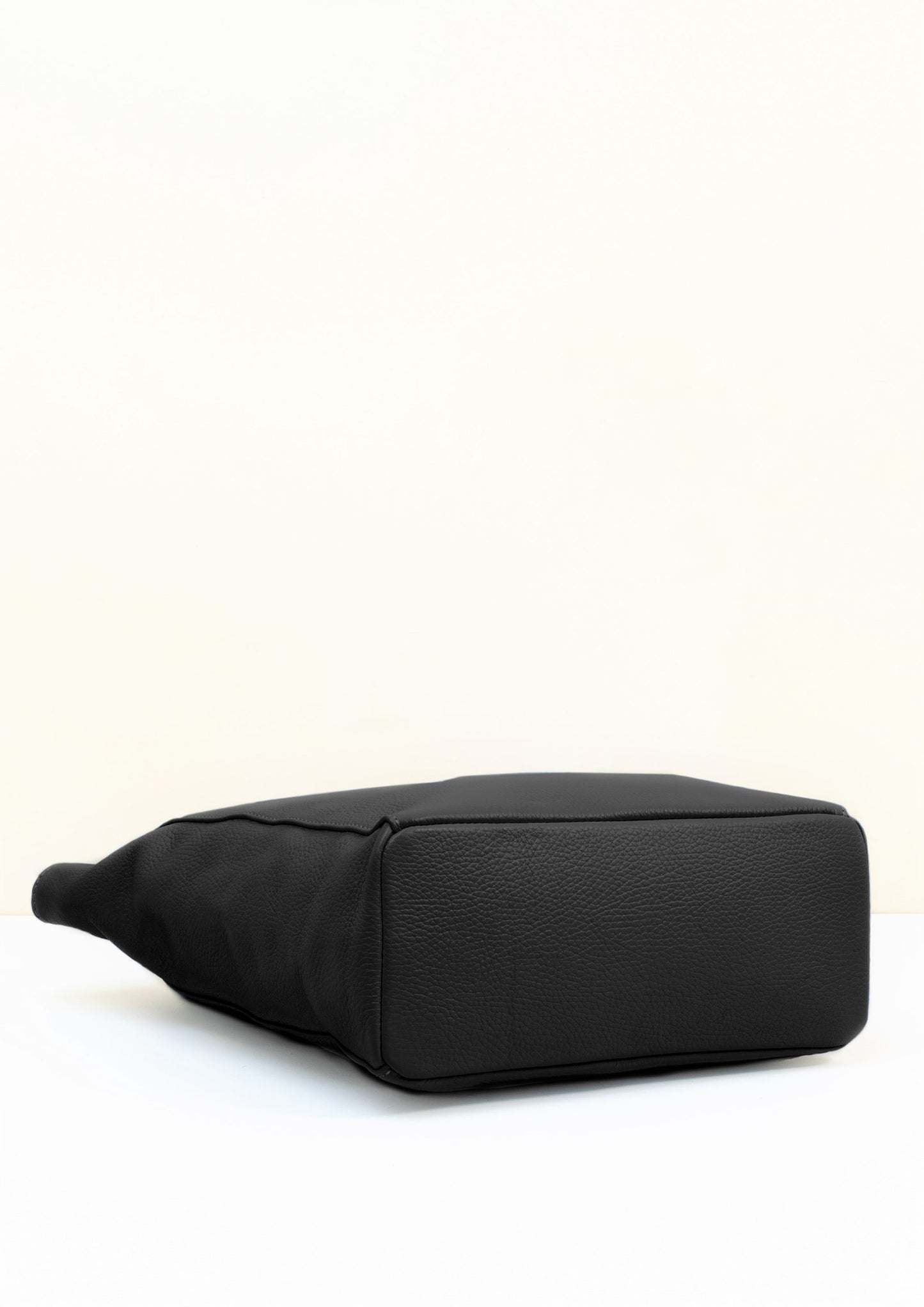 Luna Black Tote Italian Leather Handbag from LA LUPA