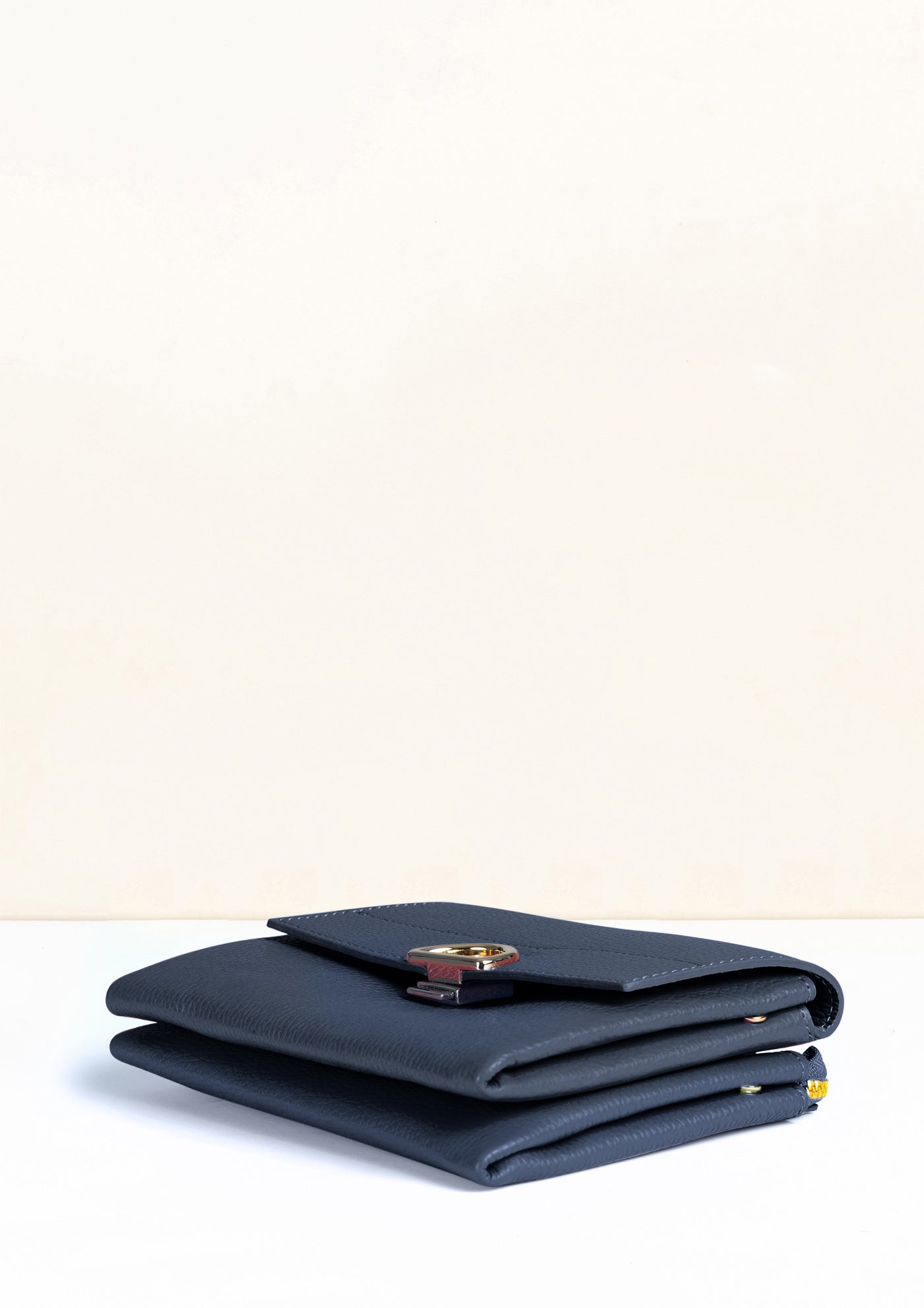 Sabrina Navy Crossbody Italian Leather Handbag from LA LUPA