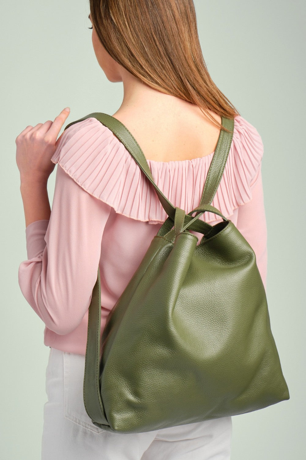 Bella 2-In-1 Backpack Tote Olive