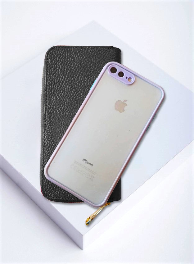 Lara Black Wallet Italian Leather from LA LUPA / Fits phone