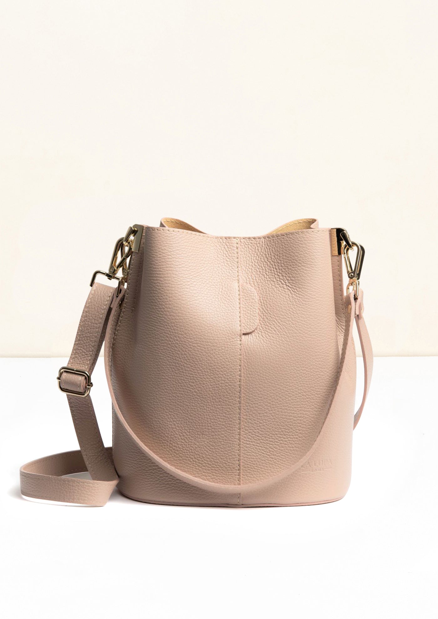 Livia Blush Crossbody Italian Leather handbag from LA LUPA 