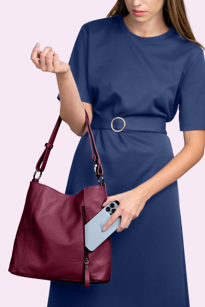 Valentina Crossbody Burgundy NEW