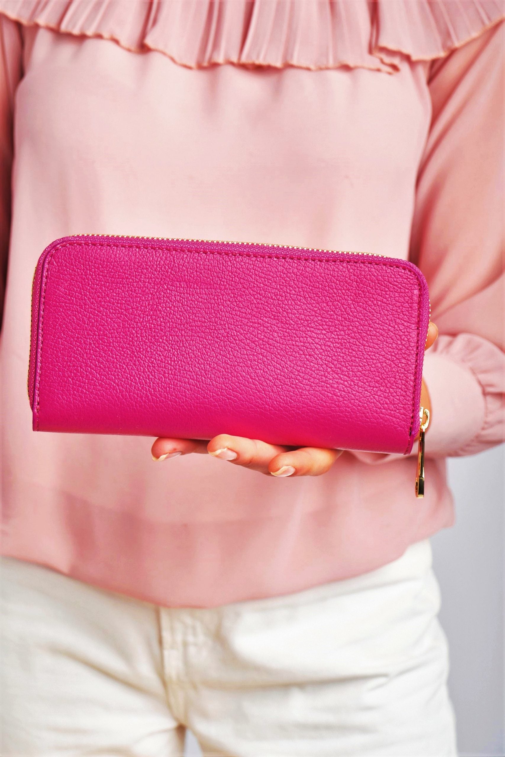 Lara Pink Wallet Italian Leather from LA LUPA 