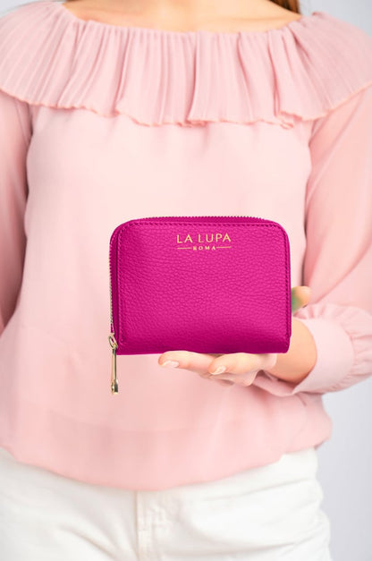 Rosa Purse Pink Italian Leather Wallet from LA LUPA 