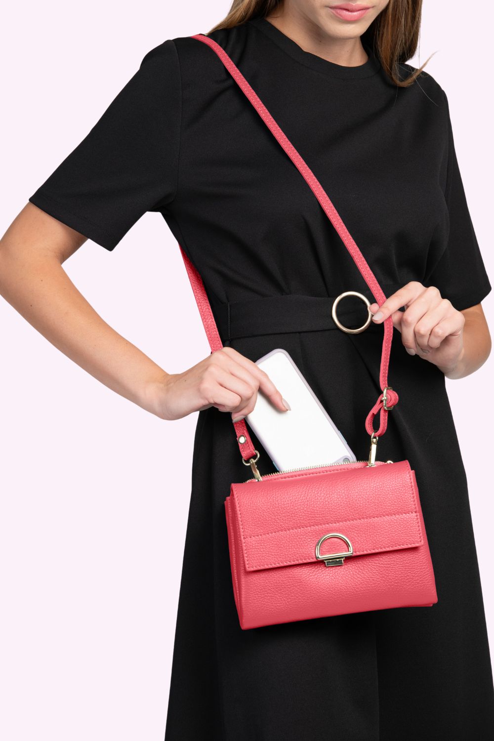 Sabrina Crossbody Coral Pink