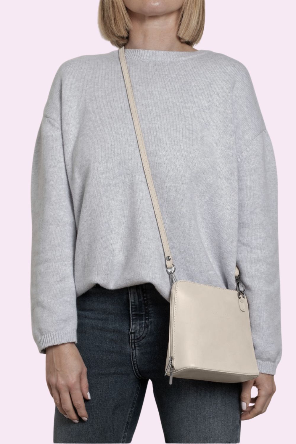 Rachele Mini Crossbody Cream